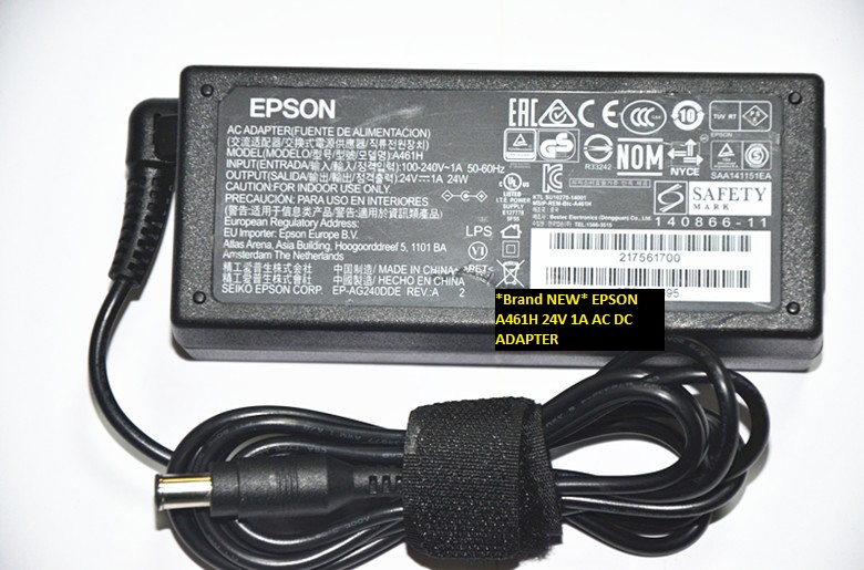 *Brand NEW* EPSON A461H 24V 1A AC DC ADAPTER